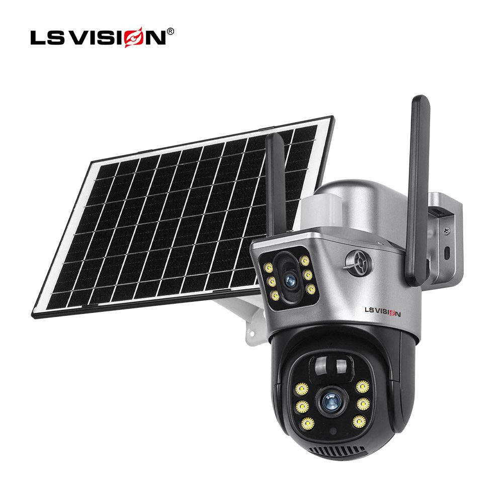 2 Lens waterproof 4g sim solar Cam