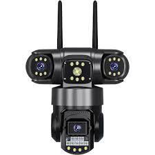 3 Lens waterproof 4g sim solar Cam